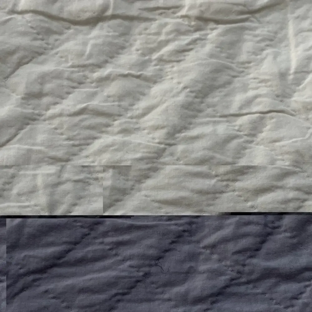 Full Coverlet Hand Quilted Textured Patchwork Braided Trellis Squares Ivory Pink